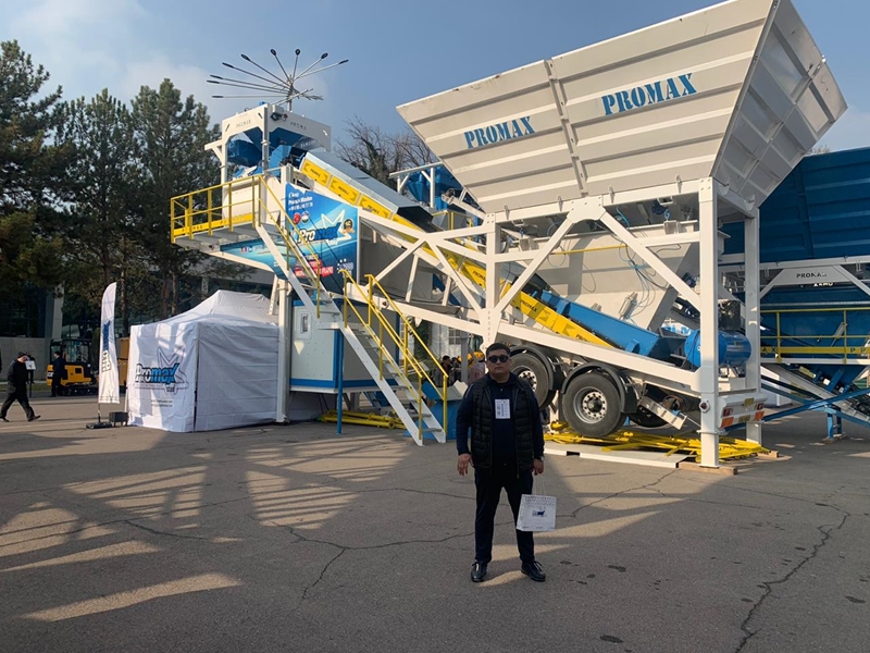Promax Beton Santralleri, Uzbuild Fuarı’nda M100 TWN Modelini Sergiledi