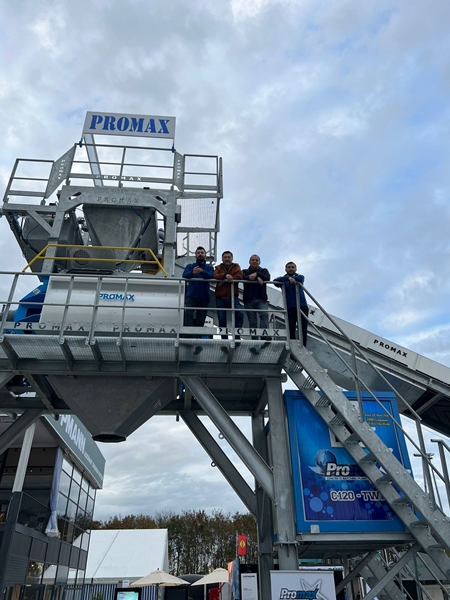 Promax представила C120 TWN и бетоносмесители с двойным валом на выставке Bauma 2022.