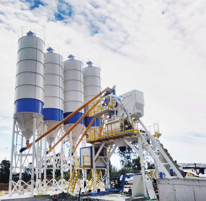 100m³/h Compact Bucket System Concrete Batching Plant