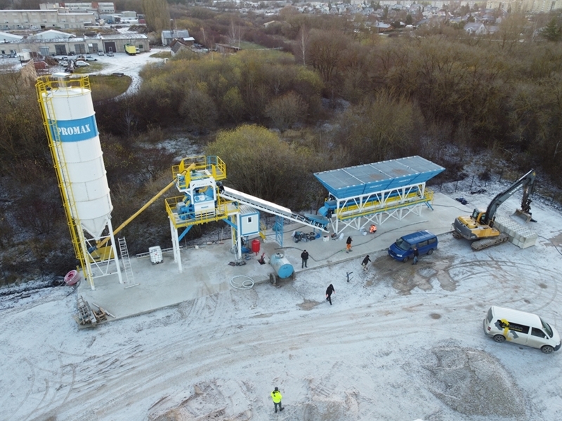 100m³/h Kompakt Betonkeverő Üzem