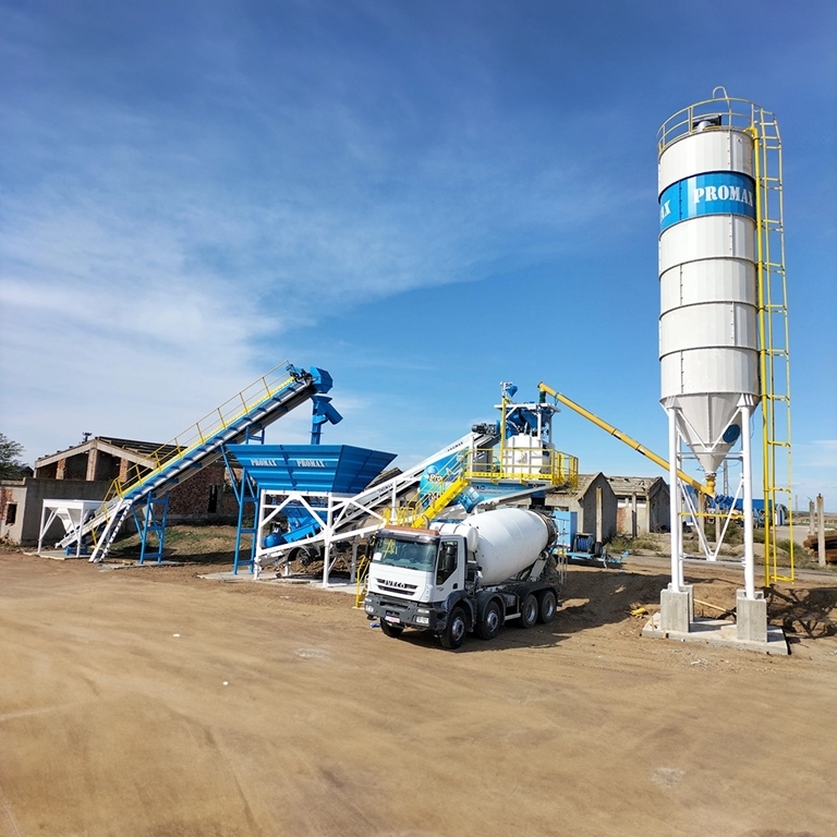 60m³/h Mobile Concrete Batching Plant