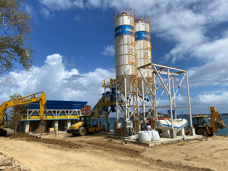 Компактният бетонов възел Promax C100 TWN-L с Big Bag система започна работа в Сейнт Лусия